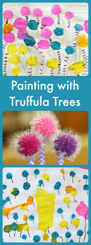 Painting with Truffula Trees - one of our favorite Dr. Seuss art projects!