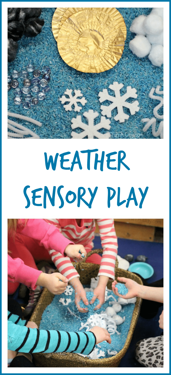Preschool weather activities - weather sensory play