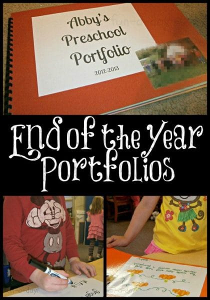 End of the school year activities - preschool portfolio