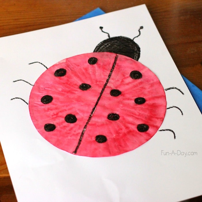 Fun ladybug craft for kids to create during an insect theme