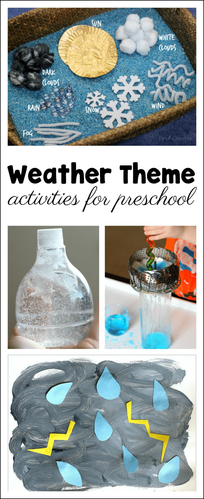 Ideas for a preschool weather theme