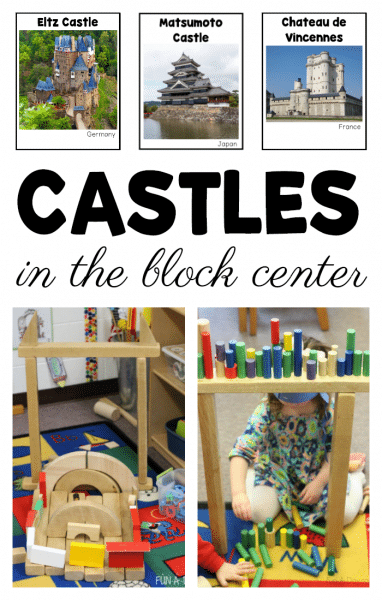 Put real pictures of castles in the block center to inspire engineering projects for kids
