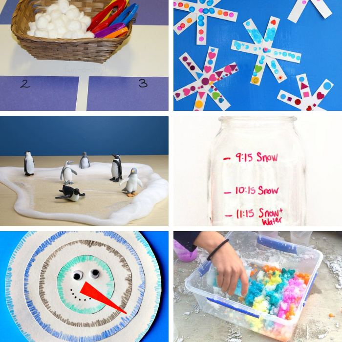 six preschool weather theme activities that relate to snow