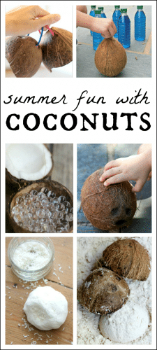 10 amazing preschool summer activities to try using coconuts!