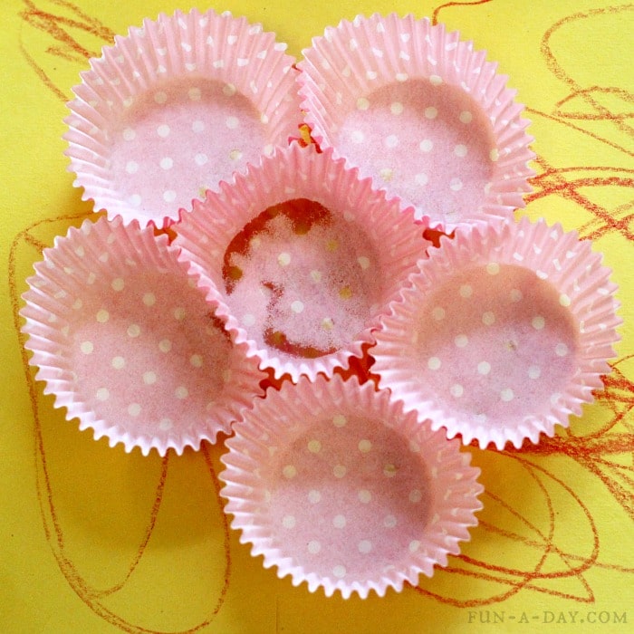 child-made cupcake liner flowers - a simple, open-ended flower craft for kids