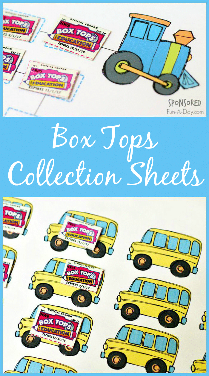 Box Tops for Education Collection Sheets - free printables and Box Tops tips