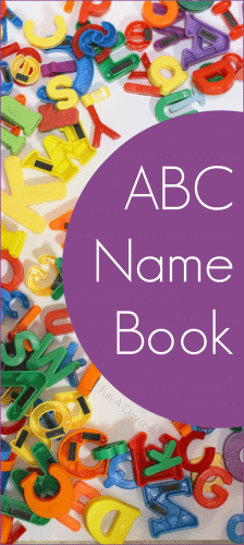 Create an ABC name book when teaching the alphabet to kids - great idea for classroom or homeschool use