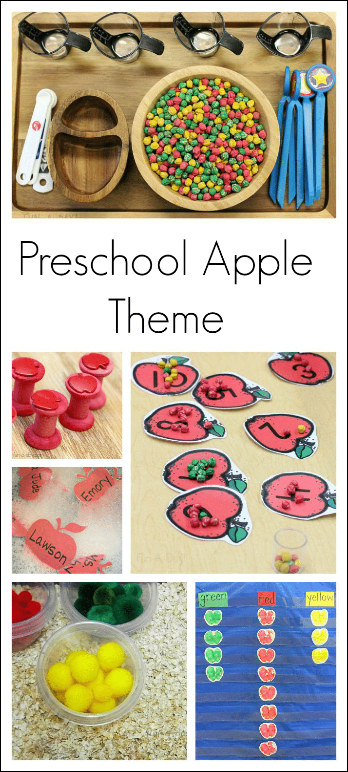 So Many Activities for a Kindergarten or Preschool Apple Theme FunADay!