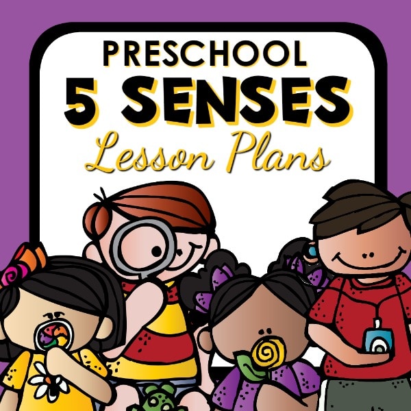 preschool 5 senses lesson plan cover