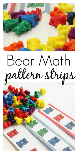 Bear Math Patterns for Preschool and Kindergarten - hands-on free math printable for learning patterns