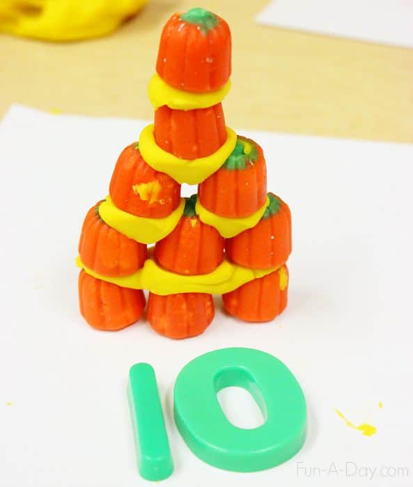 Make a pumpkin counting book after a hands-on STEM activity