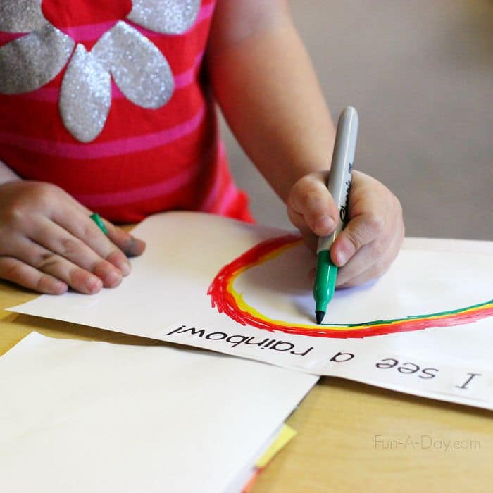 What a fun preschool color activity - make a book about the colors of the rainbow