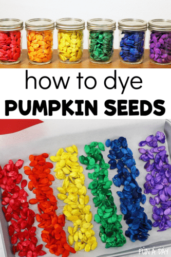 How to Dye Pumpkin Seeds for Sensory Play (and More!) - Fun-A-Day!