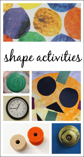 Simple hands-on preschool shape activities - go on a shape hunt and try out a few extension activities