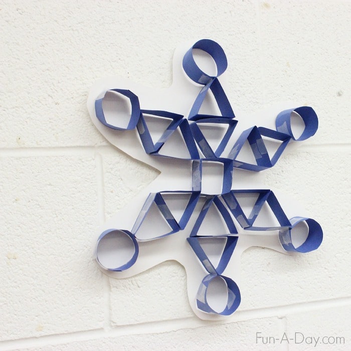 Build-a-snowflake STEM activity for kids