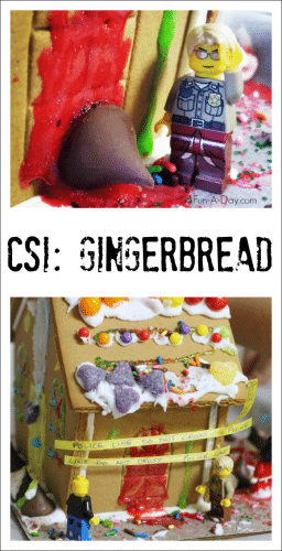 Child-led gingerbread house decorating - let kids create their own mysteries to solve with the house
