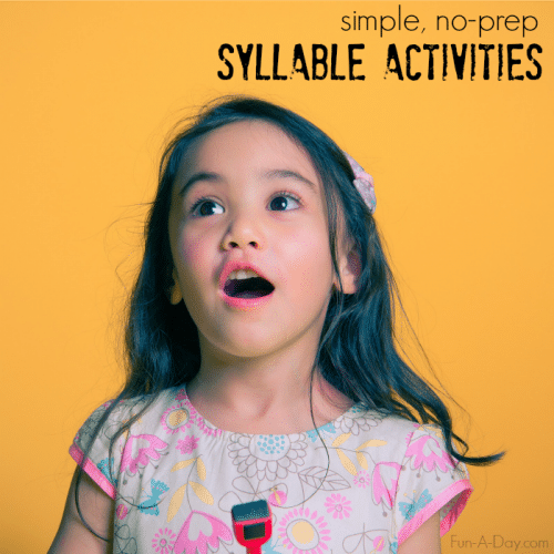 Easy and quick ideas for teaching syllables