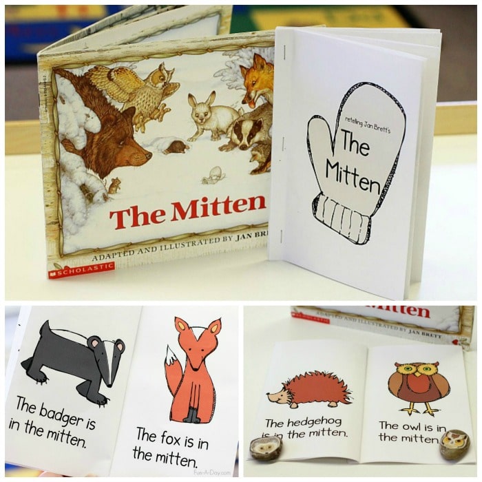 The Mitten printable for retelling a fun book by a favorite author