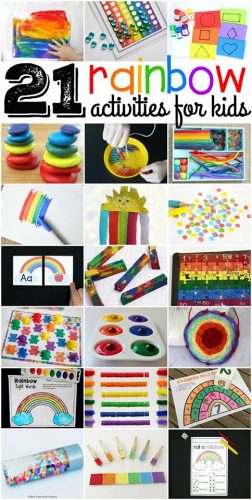 Rainbow activities for kids - DIY Abacus for rainbow math