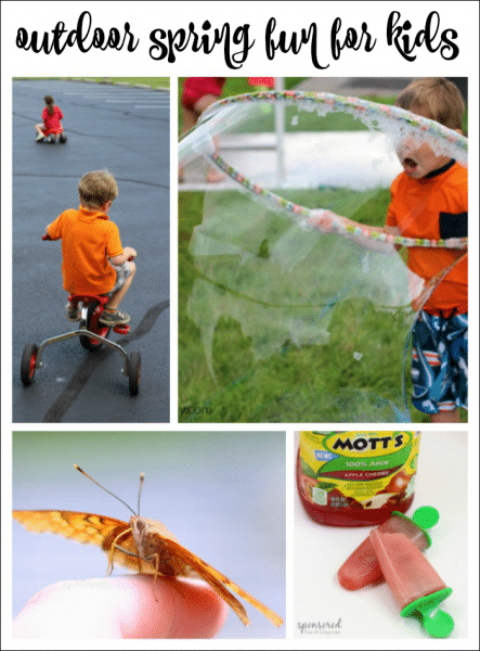 Simple and fun spring activities for kids and families to take outside - sponsored by Motts