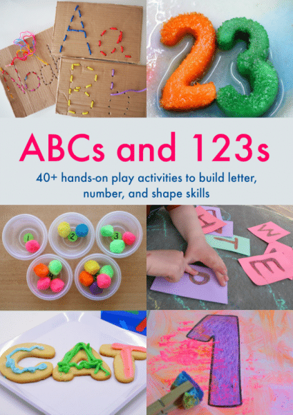 Hands-on activities for children learning letters and numbers