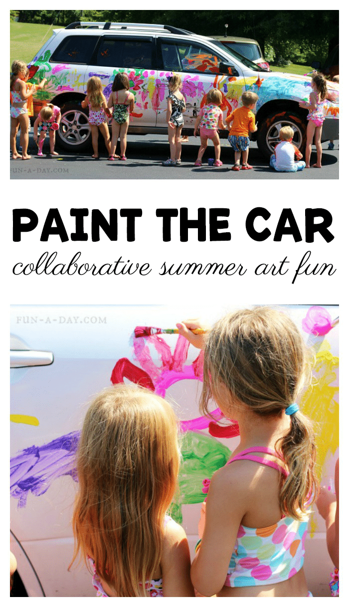 Collaborative, transient summer art project - paint the car
