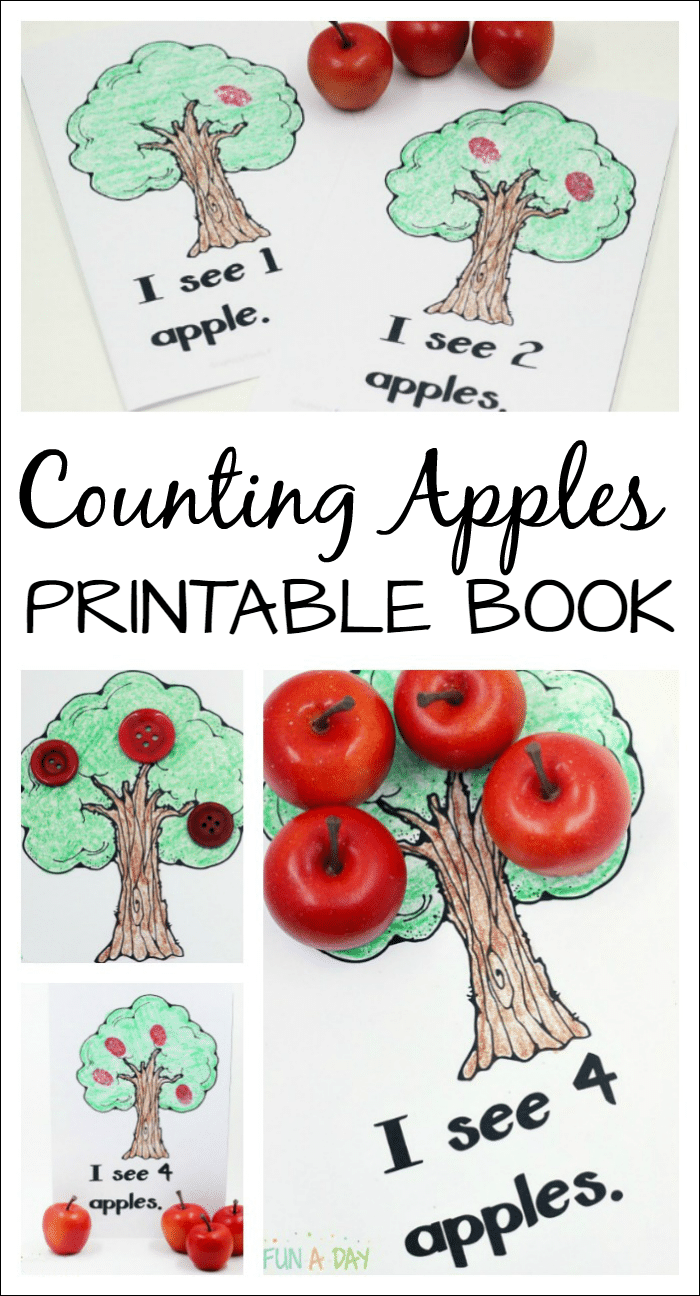 Free Printable Apple Counting Book Perfect For A Preschool Apple Theme Fun A Day