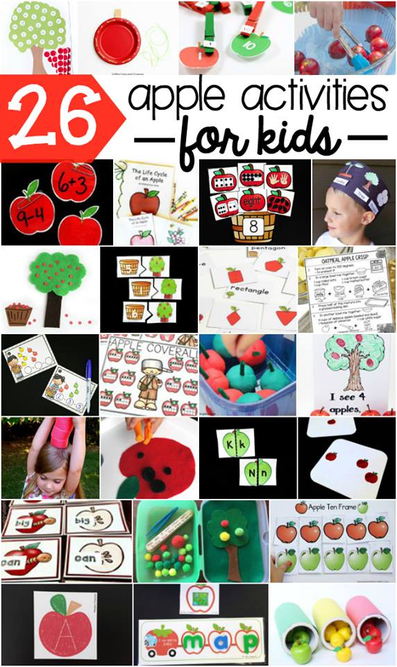 Counting apples free printable book - plus 25 other ideas for an apple theme
