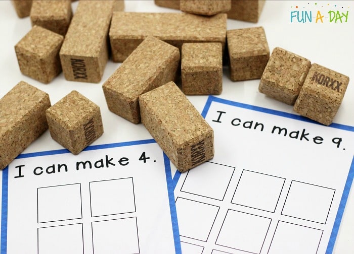 Free printable one-to-one correspondence activity for preschool and kindergarten