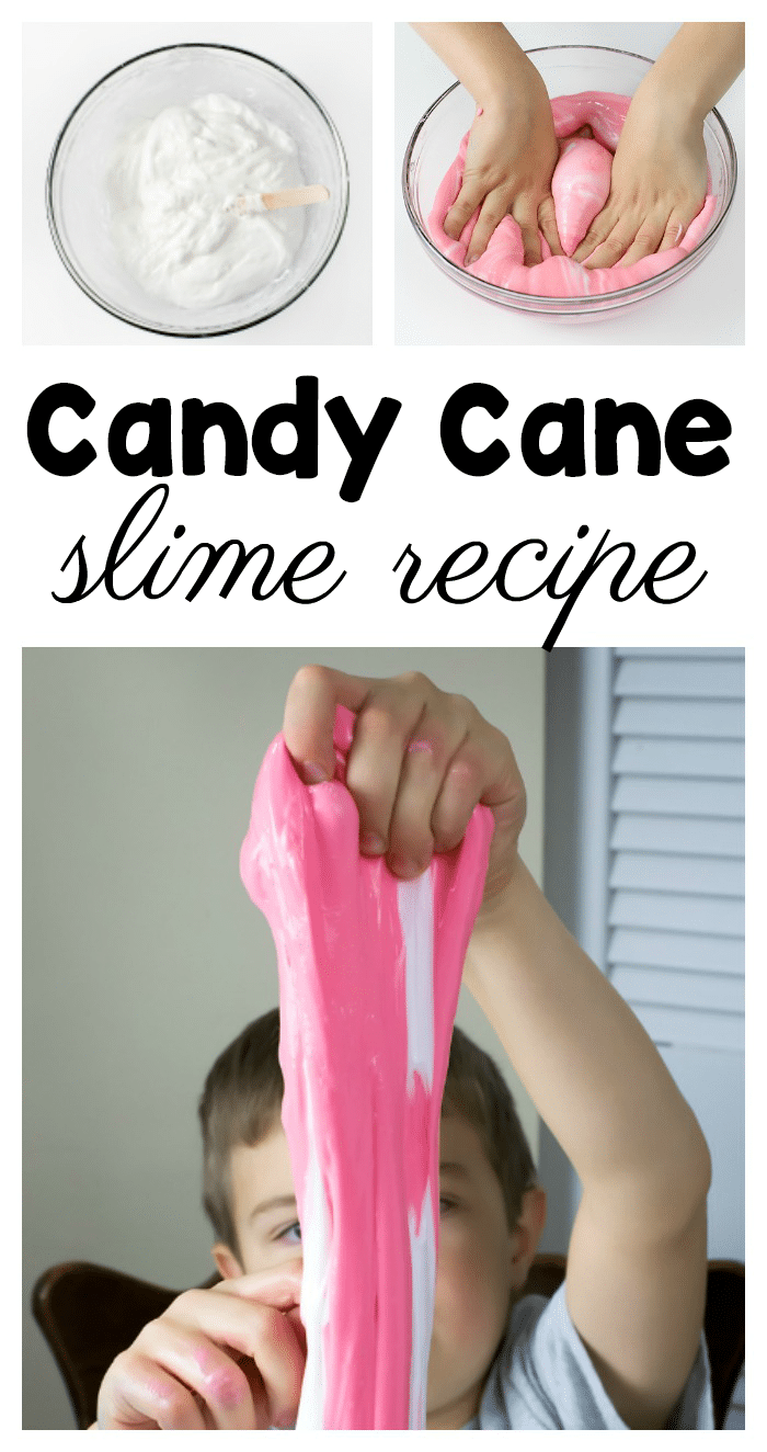 Candy cane slime recipe for kids