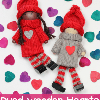 Acts of Kindness for Kids Using DIY Wooden Heart Manipulatives