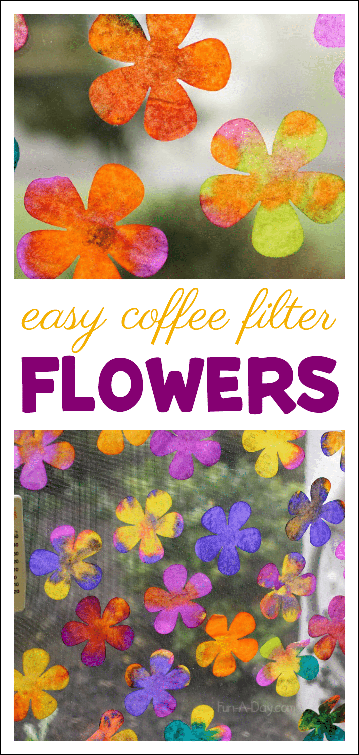 Explore science and art concepts with coffee filter flowers - an awesome coffee filter art project for kids
