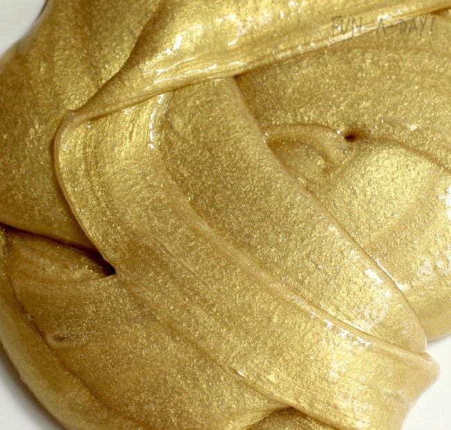 Close up of gold slime.
