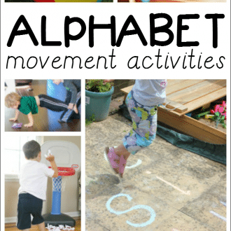 Alphabet movement activities that are fun and super easy to set up