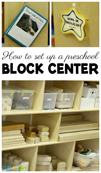 Ideas and tips for setting up a kindergarten or preschool block center