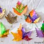 Preschool leaf activities - Leaf painting