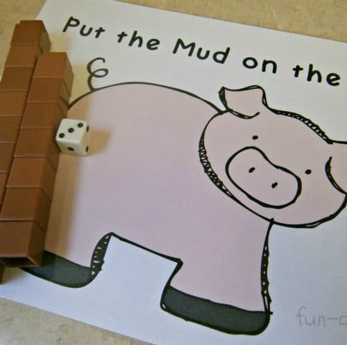 Preschool Math Activities - Muddy Pig Game