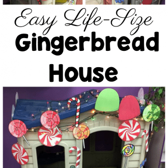 How to make an easy life size gingerbread house for preschool dramatic play