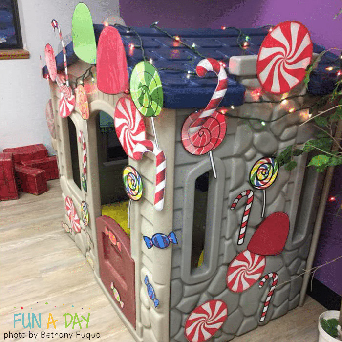 Life size gingerbread house for preschool