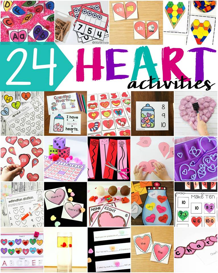 Heart name crafts and 23 other heart activities for kids