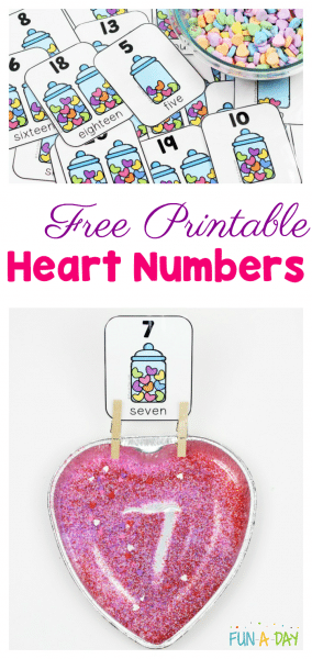 Valentine's Day Free Printable Number Cards