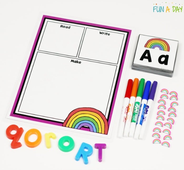 Read it write it build it free alphabet printable for spring