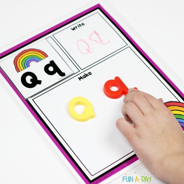 Spring free alphabet printable for hands-on letter learning