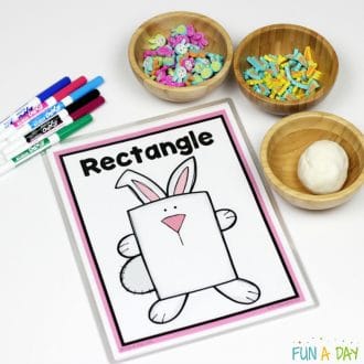 Free Printable Bunny Shape Mats for Easter and Spring - Fun-A-Day!