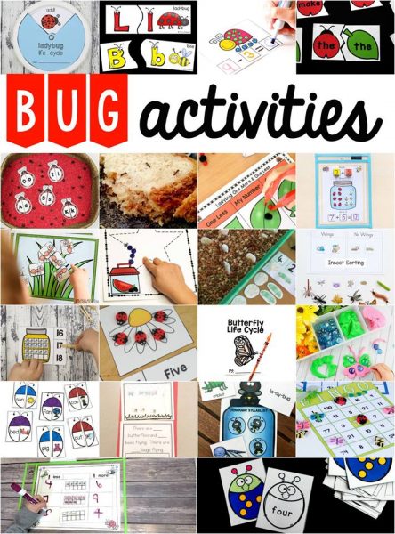 Free printable ladybug letter puzzles and more bug activities