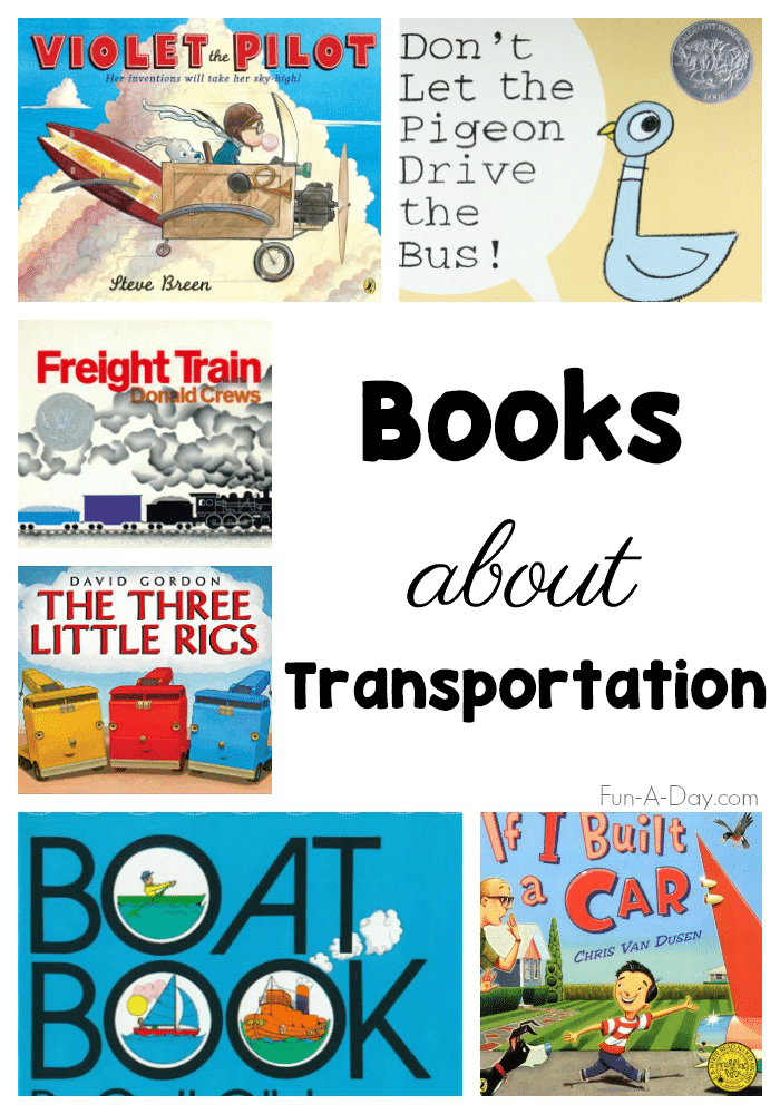 Preschool transportation books for the block center