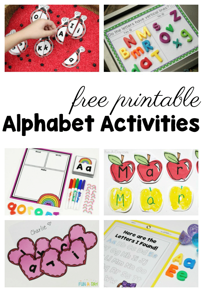 free preschool printables - alphabet activities