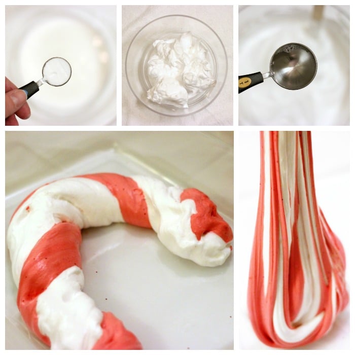 How to make candy cane shaving cream slime