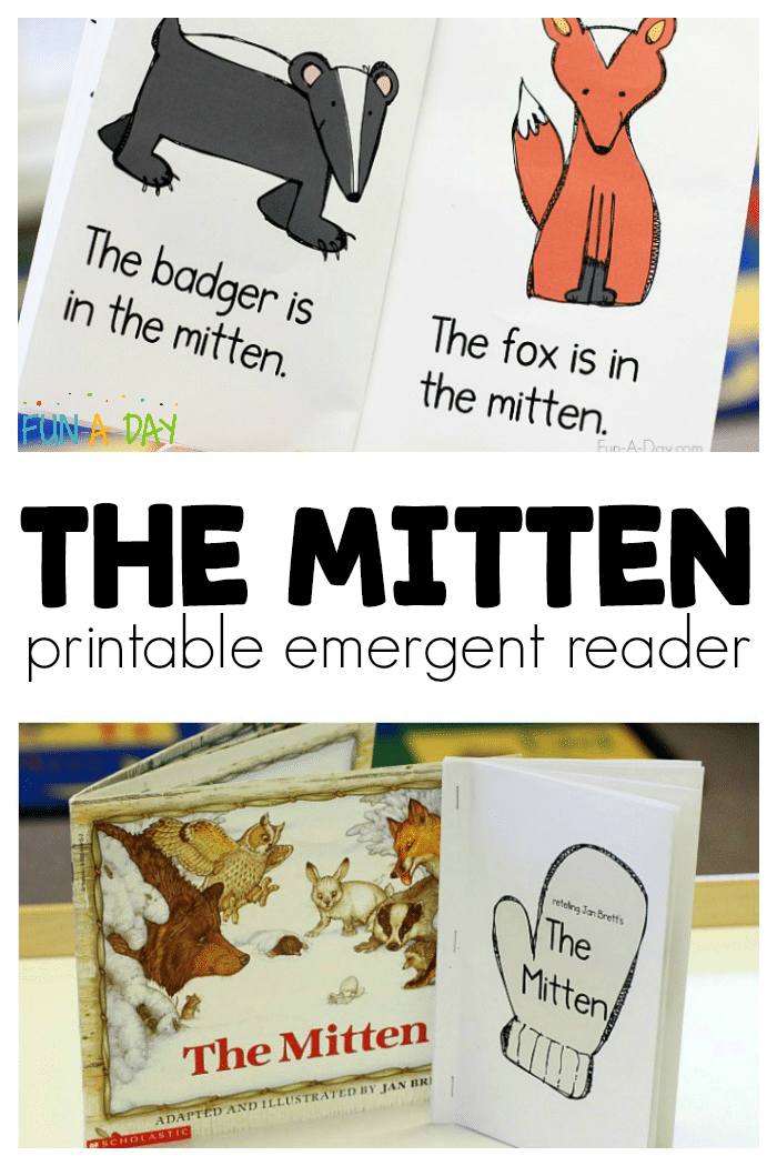 The Mitten Printable Book for Preschool