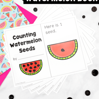 watermelon printable with text that reads free printable watermelon book